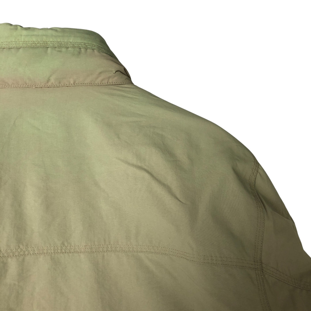 90'S LLBean padded puffer jacket, men's size L Nylon Khaki type sage green Vintage Second Hand