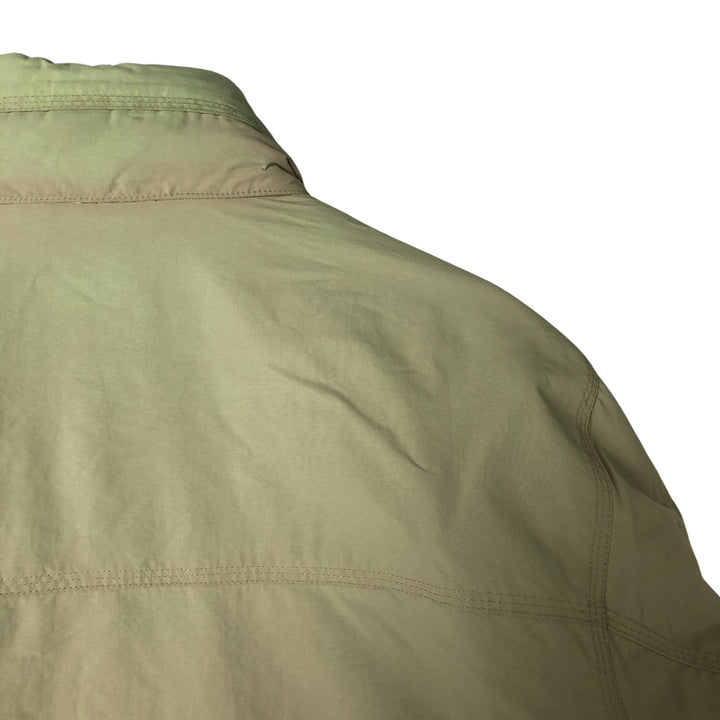 90'S LLBean padded puffer jacket, men's size L Nylon Khaki type sage green Vintage Second Hand
