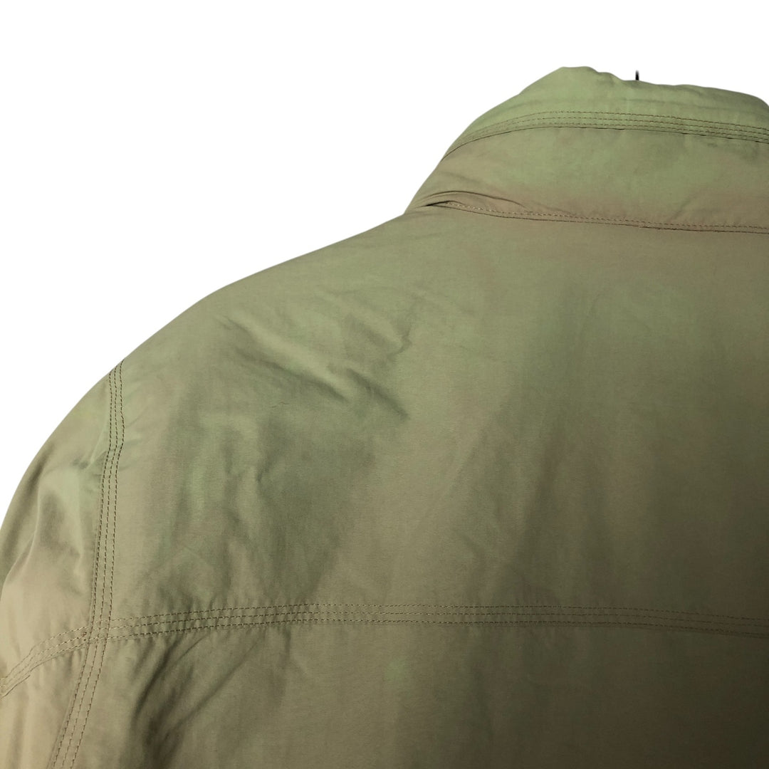 90'S LLBean padded puffer jacket, men's size L Nylon Khaki type sage green Vintage Second Hand