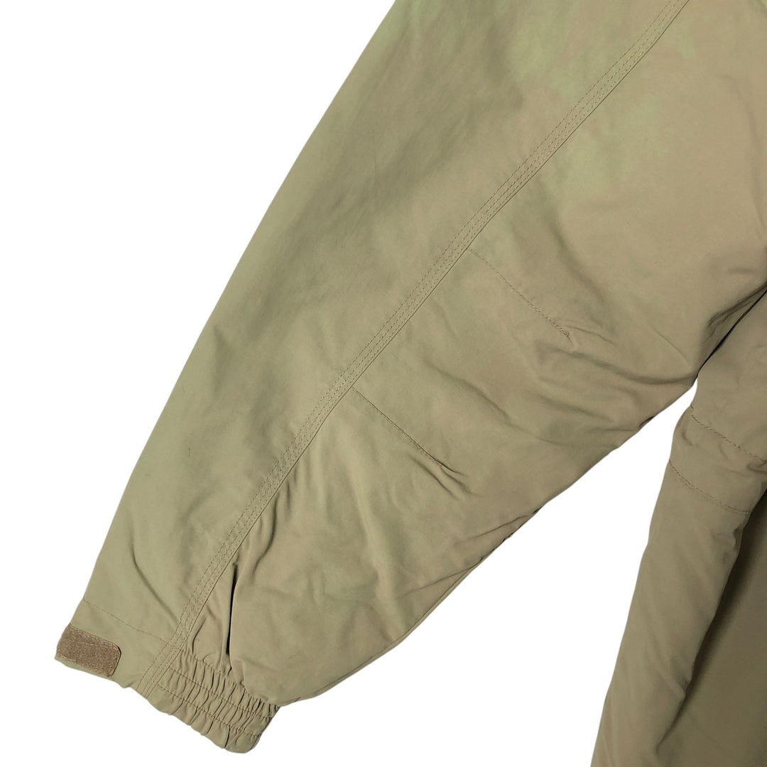 90'S LLBean padded puffer jacket, men's size L Nylon Khaki type sage green Vintage Second Hand