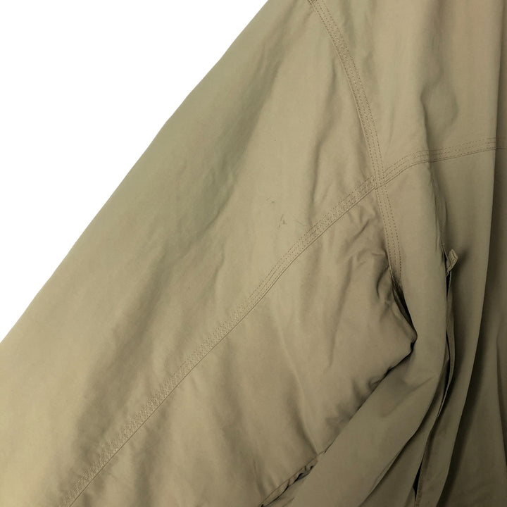 90'S LLBean padded puffer jacket, men's size L Nylon Khaki type sage green Vintage Second Hand