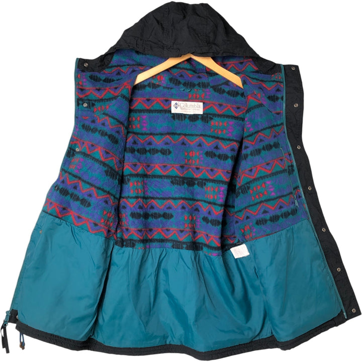 90'S Columbia White Tag Padded Parka Puffer Jacket, Men's XL, Vintage Nylon black type Vintage Second Hand