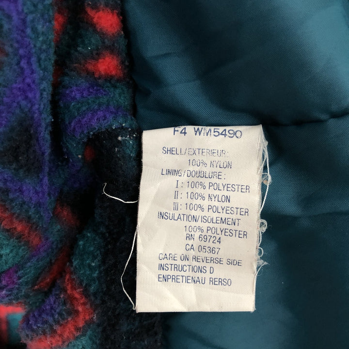 90'S Columbia White Tag Padded Parka Puffer Jacket, Men's XL, Vintage Nylon black type Vintage Second Hand