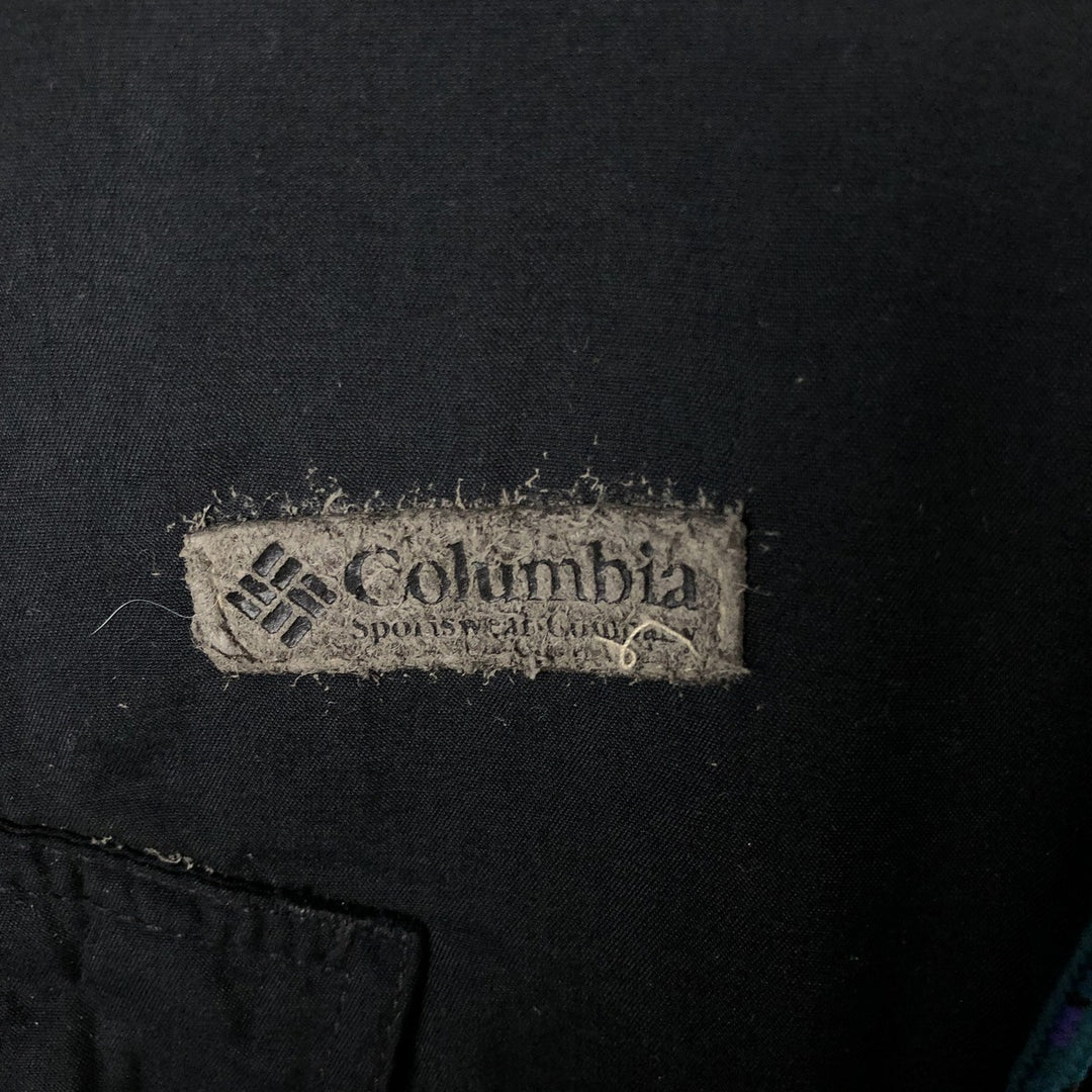 90'S Columbia White Tag Padded Parka Puffer Jacket, Men's XL, Vintage Nylon black type Vintage Second Hand