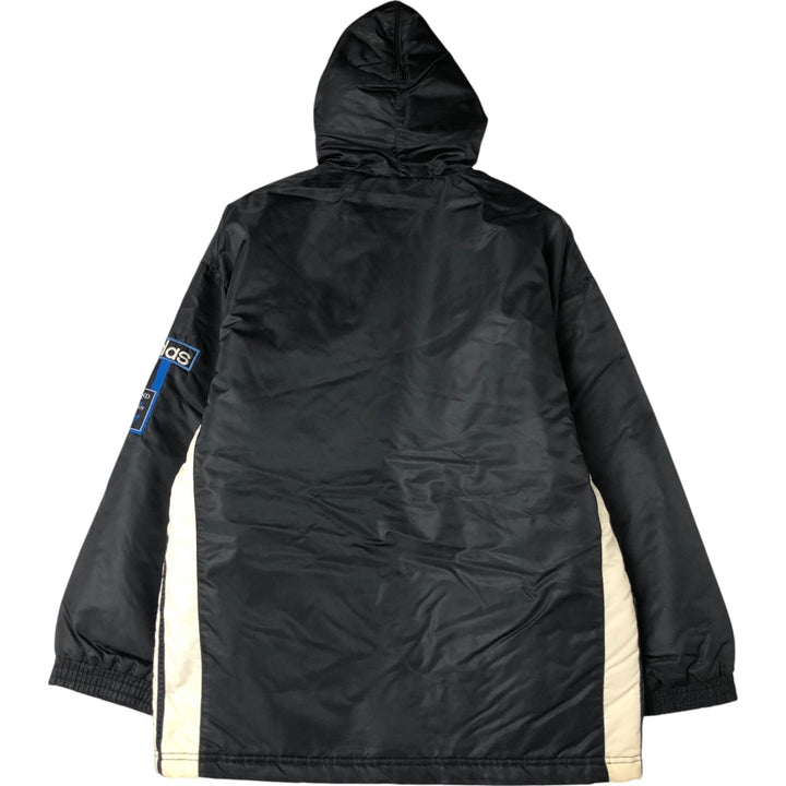 90s-00'S Adidas padded hoodie/puffer jacket, men's size M polyester black type Vintage Second Hand