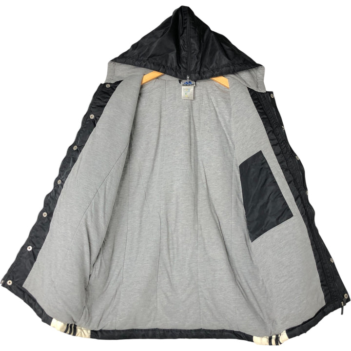 90s-00'S Adidas padded hoodie/puffer jacket, men's size M polyester black type Vintage Second Hand