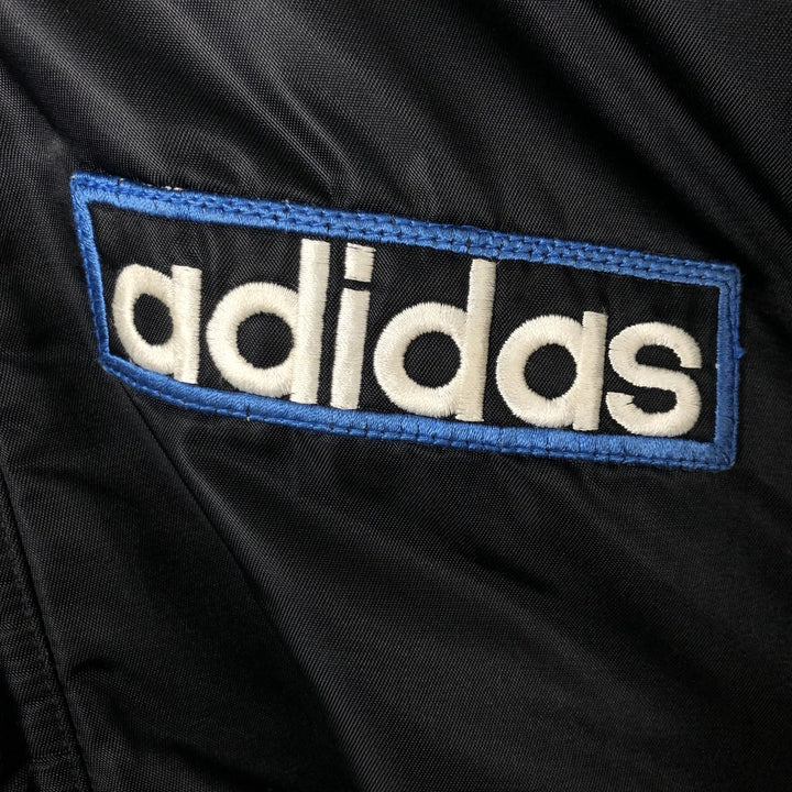 90s-00'S Adidas padded hoodie/puffer jacket, men's size M polyester black type Vintage Second Hand