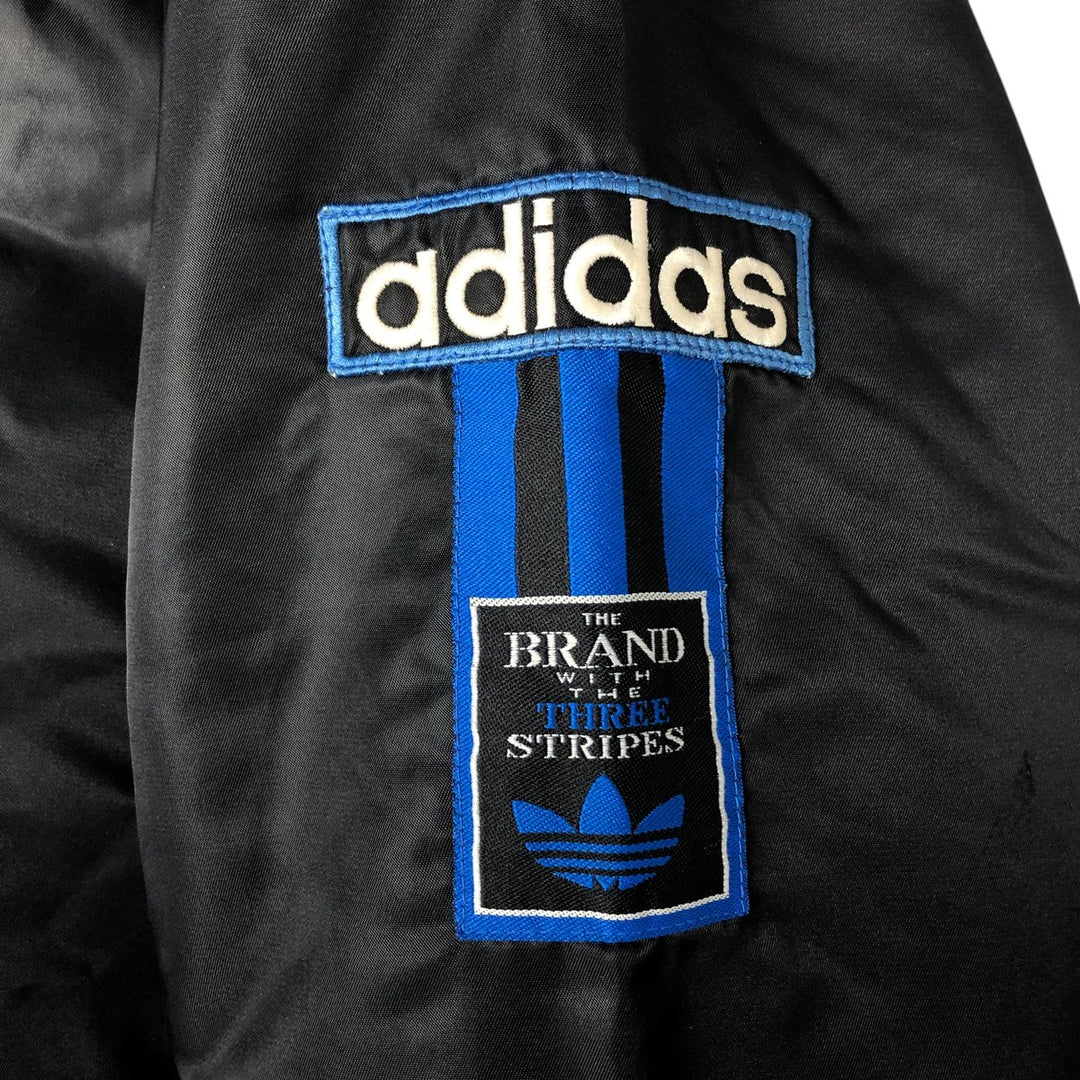 90s-00'S Adidas padded hoodie/puffer jacket, men's size M polyester black type Vintage Second Hand