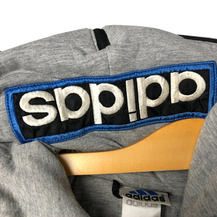 90s-00'S Adidas padded hoodie/puffer jacket, men's size M polyester black type Vintage Second Hand