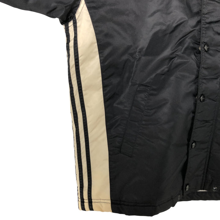 90s-00'S Adidas padded hoodie/puffer jacket, men's size M polyester black type Vintage Second Hand