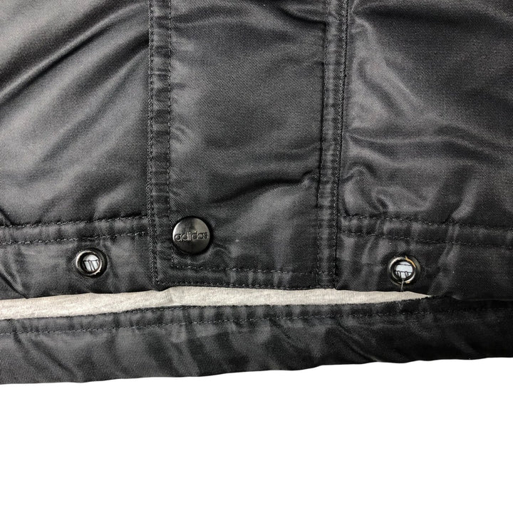 90s-00'S Adidas padded hoodie/puffer jacket, men's size M polyester black type Vintage Second Hand
