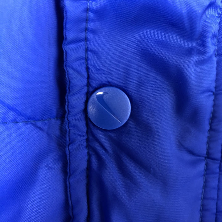 90'S Nike reversible puffer jacket with back logo, men's size M, vintage Nylon blue type Vintage Second Hand