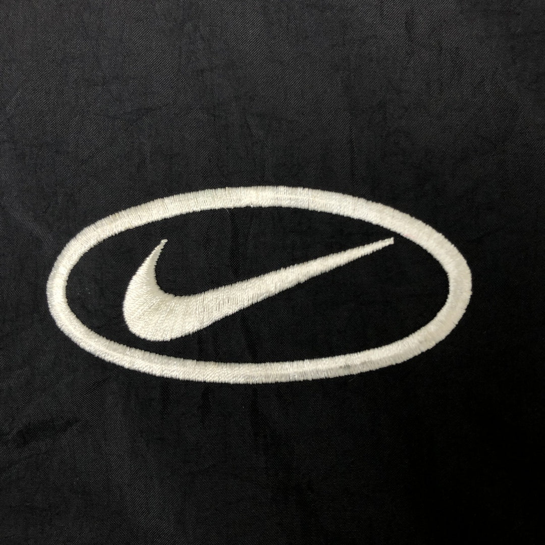 90'S Nike reversible puffer jacket with back logo, men's size M, vintage Nylon blue type Vintage Second Hand