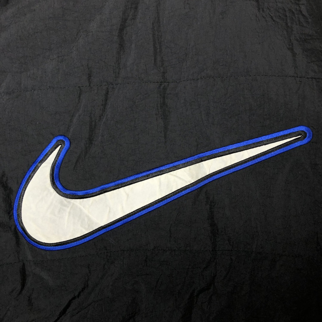 90'S Nike reversible puffer jacket with back logo, men's size M, vintage Nylon blue type Vintage Second Hand