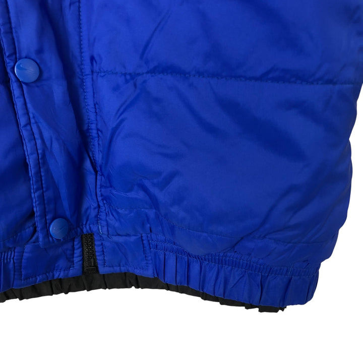 90'S Nike reversible puffer jacket with back logo, men's size M, vintage Nylon blue type Vintage Second Hand