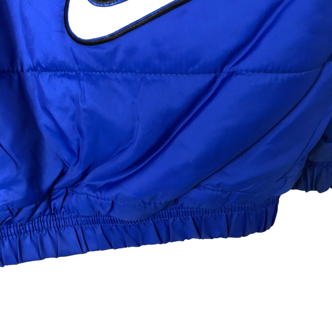 90'S Nike reversible puffer jacket with back logo, men's size M, vintage Nylon blue type Vintage Second Hand