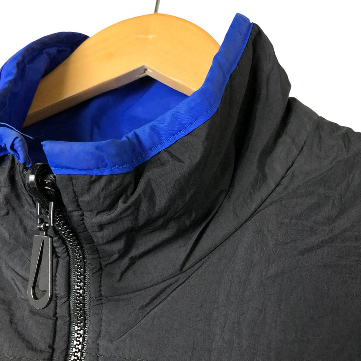 90'S Nike reversible puffer jacket with back logo, men's size M, vintage Nylon blue type Vintage Second Hand