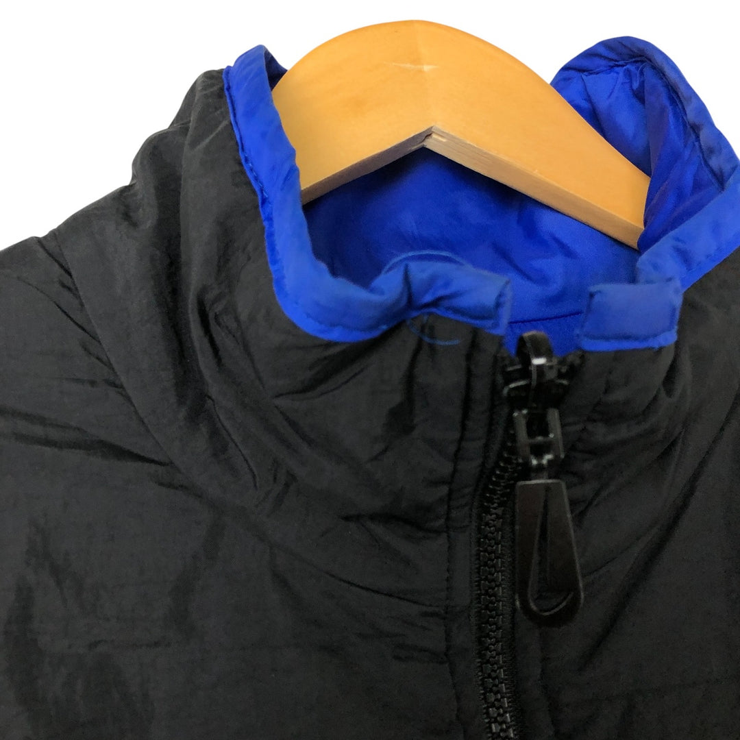 90'S Nike reversible puffer jacket with back logo, men's size M, vintage Nylon blue type Vintage Second Hand