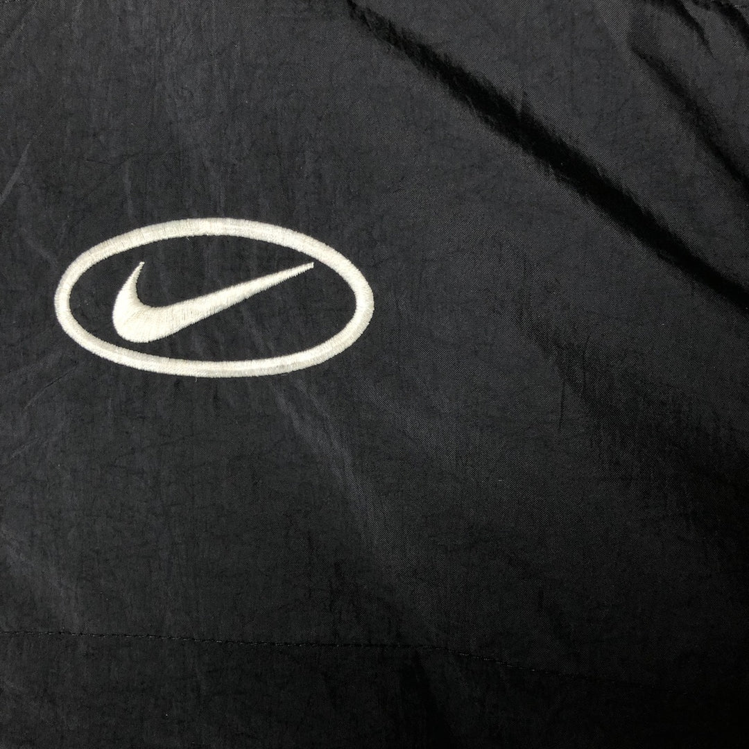 90'S Nike reversible puffer jacket with back logo, men's size M, vintage Nylon blue type Vintage Second Hand