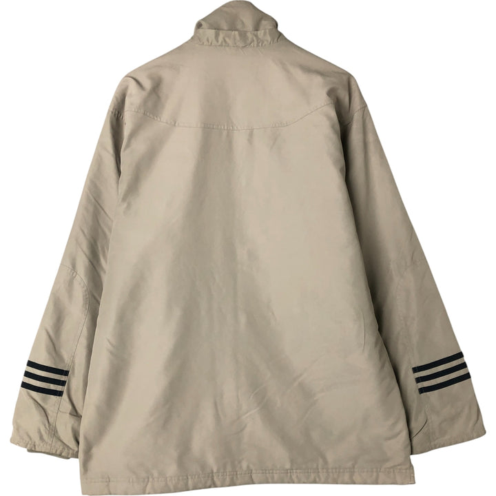 Vintage 90'S Adidas padded puffer jacket, size L, men's polyester Beige type Vintage Second Hand