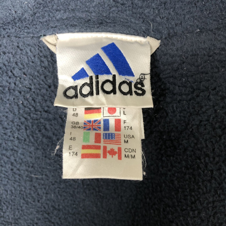 Vintage 90'S Adidas padded puffer jacket, size L, men's polyester Beige type Vintage Second Hand