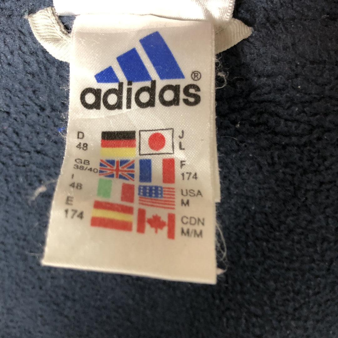 Vintage 90'S Adidas padded puffer jacket, size L, men's polyester Beige type Vintage Second Hand