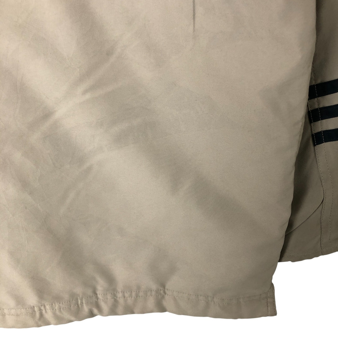 Vintage 90'S Adidas padded puffer jacket, size L, men's polyester Beige type Vintage Second Hand