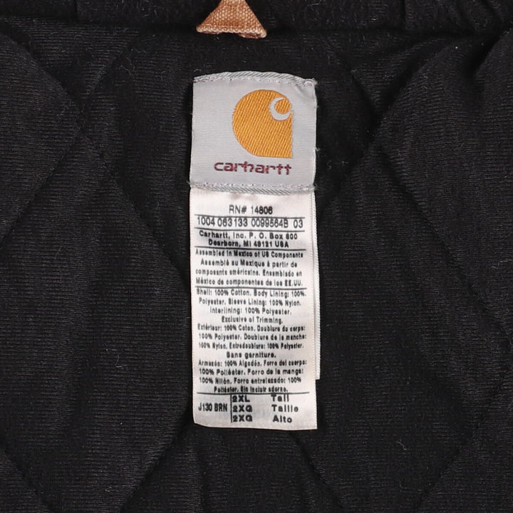 00'S Carhartt Active Jacket Duck Full Zip Hoodie Men's XXL cotton Beige type Vintage Second Hand