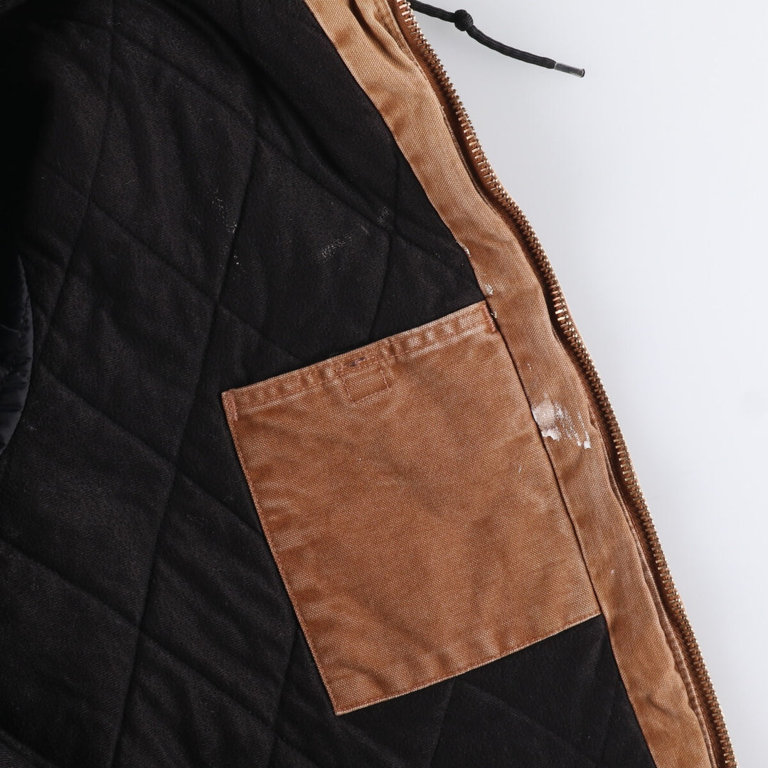 00'S Carhartt Active Jacket Duck Full Zip Hoodie Men's XXL cotton Beige type Vintage Second Hand