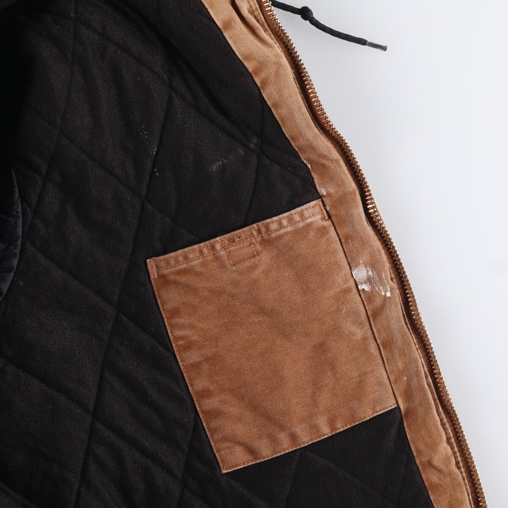 00'S Carhartt Active Jacket Duck Full Zip Hoodie Men's XXL cotton Beige type Vintage Second Hand