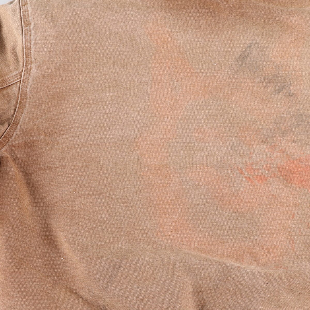 00'S Carhartt Active Jacket Duck Full Zip Hoodie Men's XXL cotton Beige type Vintage Second Hand