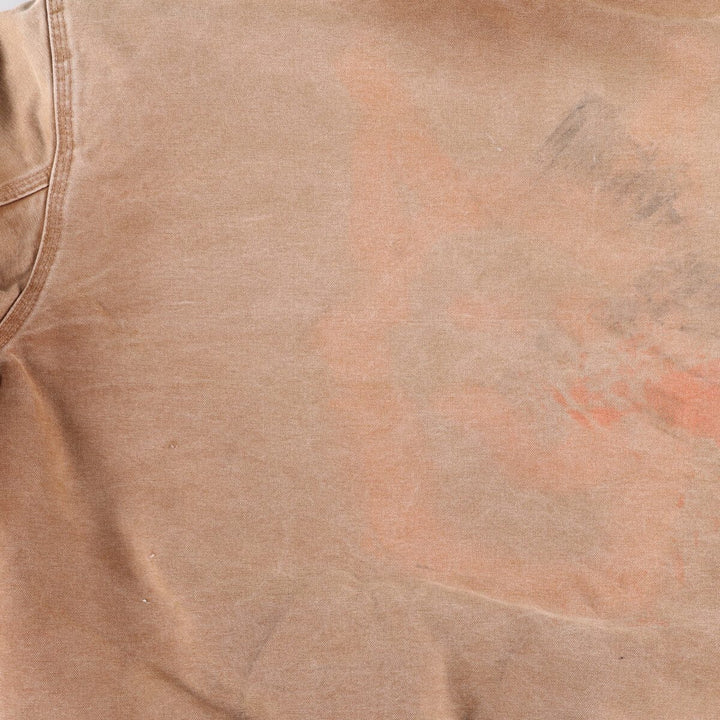 00'S Carhartt Active Jacket Duck Full Zip Hoodie Men's XXL cotton Beige type Vintage Second Hand