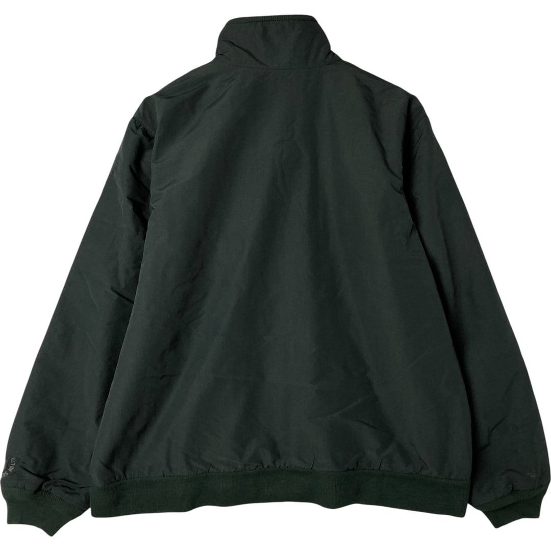 90s-00'S LLBean padded nylon blouson, men's size L Nylon Green type dark green Vintage Second Hand