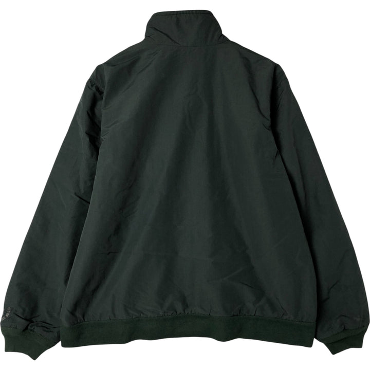 90s-00'S LLBean padded nylon blouson, men's size L Nylon Green type dark green Vintage Second Hand