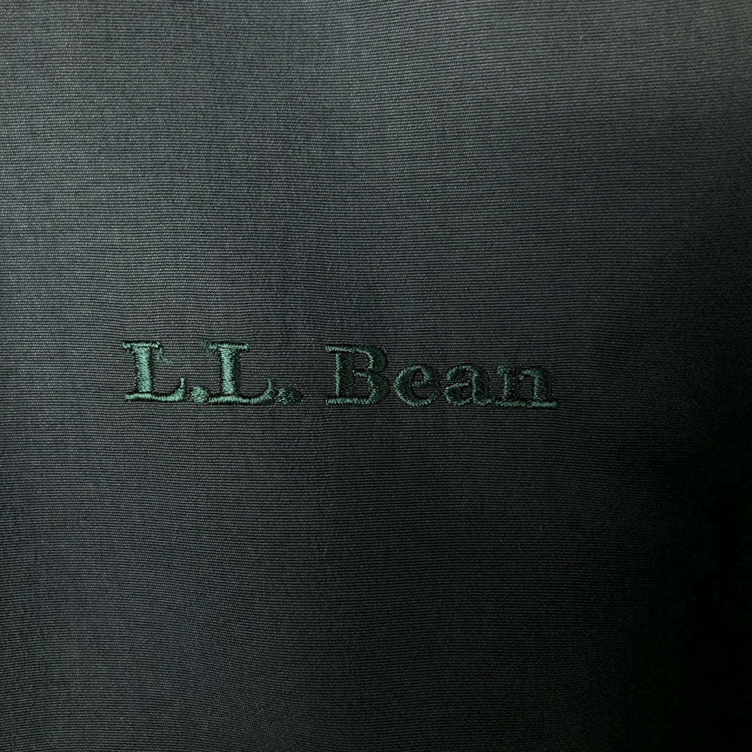 90s-00'S LLBean padded nylon blouson, men's size L Nylon Green type dark green Vintage Second Hand