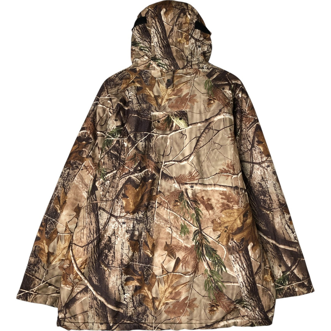 Dickies Realtree Camo Padded Parka Puffer Jacket, Men's Size L polyester brown type Vintage Second Hand
