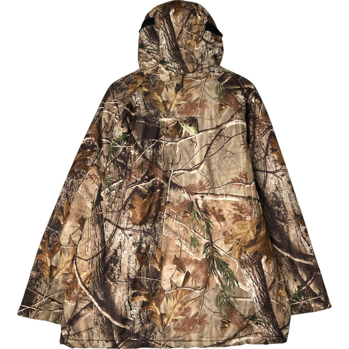Dickies Realtree Camo Padded Parka Puffer Jacket, Men's Size L polyester brown type Vintage Second Hand