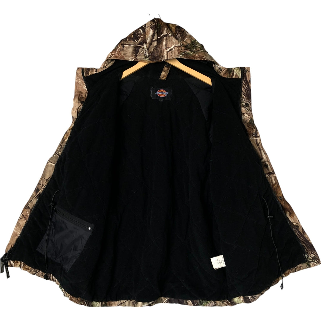 Dickies Realtree Camo Padded Parka Puffer Jacket, Men's Size L polyester brown type Vintage Second Hand