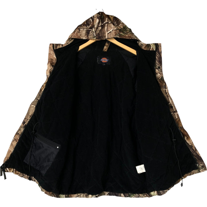 Dickies Realtree Camo Padded Parka Puffer Jacket, Men's Size L polyester brown type Vintage Second Hand