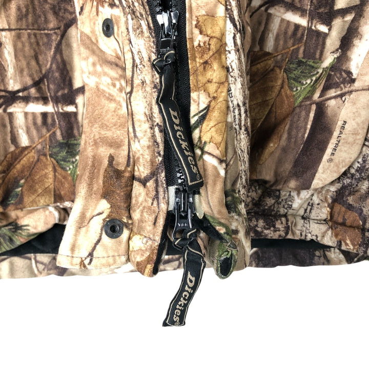 Dickies Realtree Camo Padded Parka Puffer Jacket, Men's Size L polyester brown type Vintage Second Hand