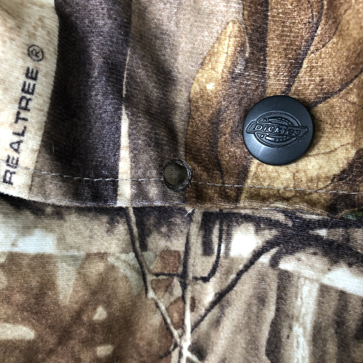 Dickies Realtree Camo Padded Parka Puffer Jacket, Men's Size L polyester brown type Vintage Second Hand
