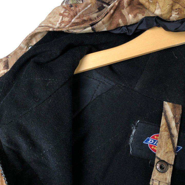 Dickies Realtree Camo Padded Parka Puffer Jacket, Men's Size L polyester brown type Vintage Second Hand