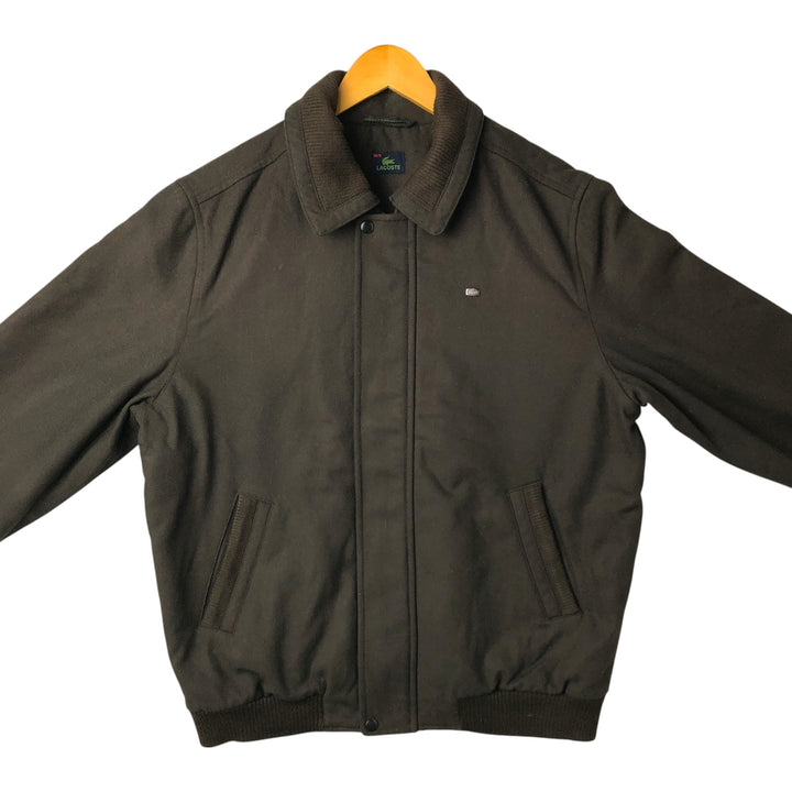 Lacoste padded wool blouson, men's size XL wool Khaki type Vintage Second Hand
