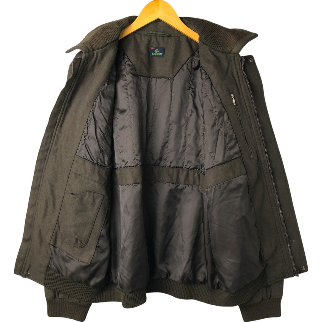 Lacoste padded wool blouson, men's size XL wool Khaki type Vintage Second Hand