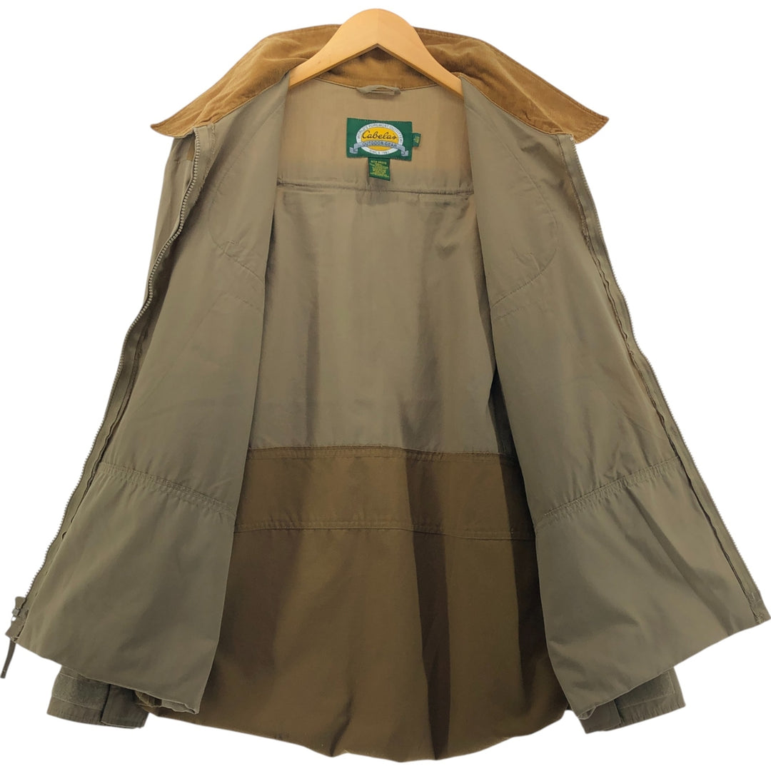 90s~00'S Cabelas Shooting Jacket Men's L size polyester Beige type Vintage Second Hand