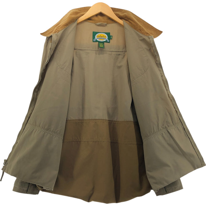 90s~00'S Cabelas Shooting Jacket Men's L size polyester Beige type Vintage Second Hand