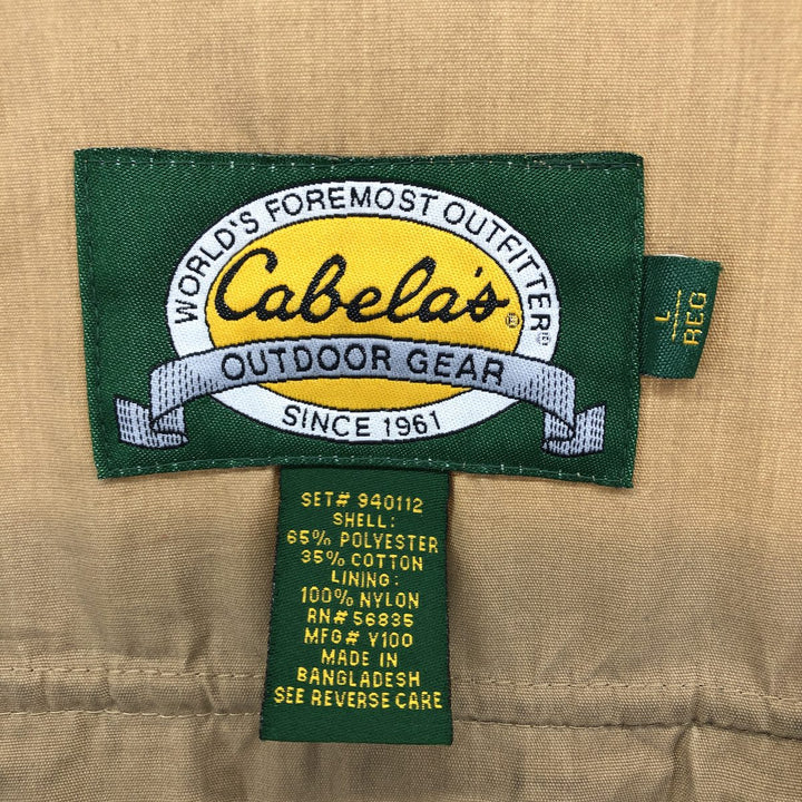 90s~00'S Cabelas Shooting Jacket Men's L size polyester Beige type Vintage Second Hand
