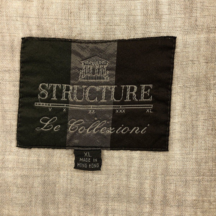 STRUCTURE Linen Jacket Men's XL linen Beige type Vintage Second Hand