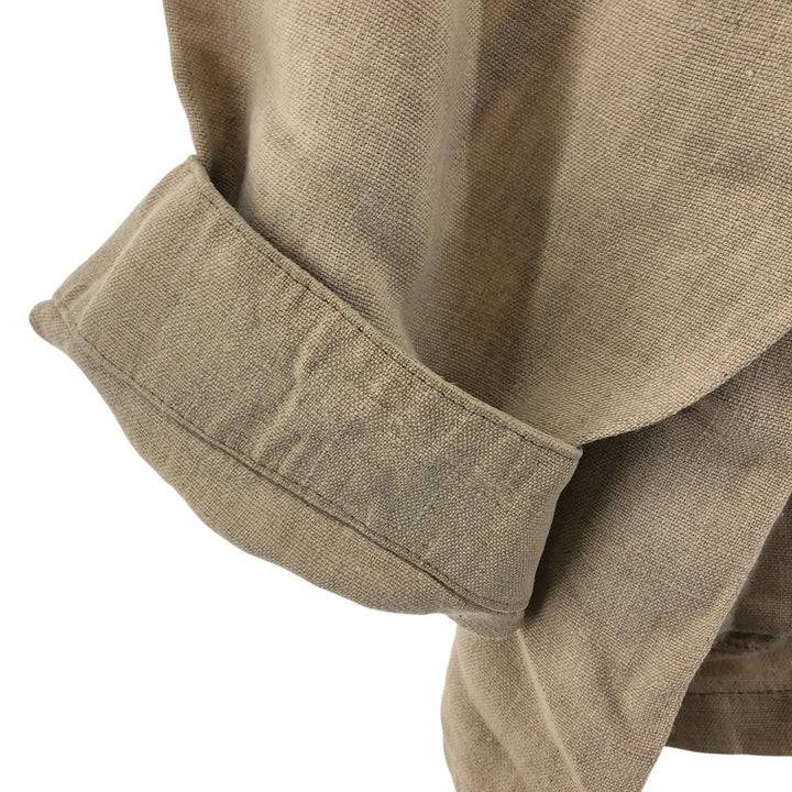 STRUCTURE Linen Jacket Men's XL linen Beige type Vintage Second Hand