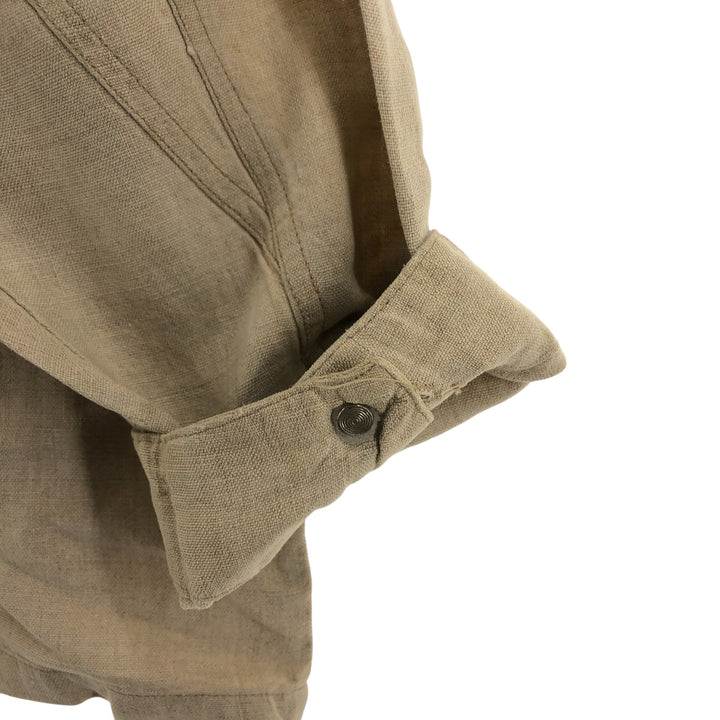 STRUCTURE Linen Jacket Men's XL linen Beige type Vintage Second Hand